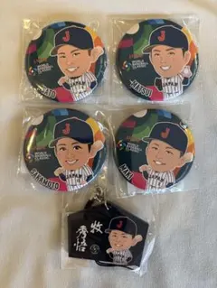 侍ジャパン WBCガチャ 大谷翔平 ユニフォーム缶バッジ 絵馬