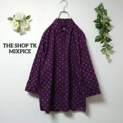 ザショップティーケー MIXPICE 総柄シャツ М パープル 小紋柄のサムネイル