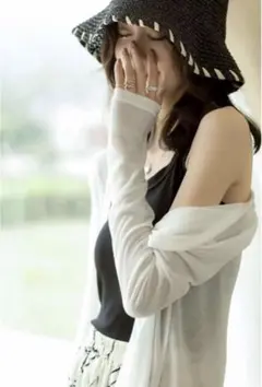 大人気⭐️ カーディガン レディース 薄手 無地　 Vネック サマーニットゆったり