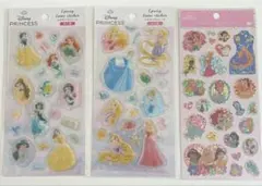 ディズニープリンセス　エポキシラメシール、ホログラムシール