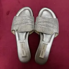 大幅に値下げしました‼️JIMMY CHOO グリッター サンダル シルバー 36のサムネイル