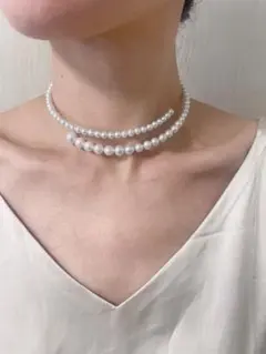 パール真珠チョーカー