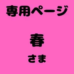 春 様　専用ページ