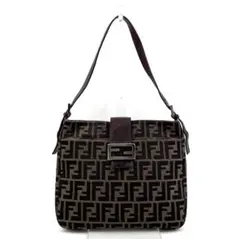 FENDI マンマバケット ズッカ柄 ショルダー ハンド バッグ ブラウン