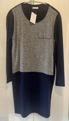 【新品】授乳服 ワンピース フリーサイズ