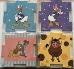 明治　ディズニーつながるコースター4枚セット