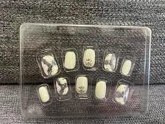 【未使用】ミチネイル ネイルチップ　白 花 フラワー 上品 ブライダル