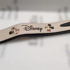 ディズニー　ミッキー　ミニー　ショルダーストラップ　ベージュ