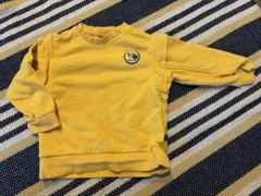 moi moln 自転車刺繍ロゴ付きトレーナー　yellow