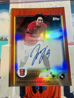 Topps J.LEAGUE 우라와 레즈 하라구치 겐키 사인 25 시리 05/25