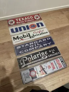 鉄製 ルート66 看板 6枚セット テキサコ アメリカン雑貨 76 Union