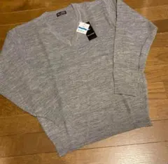 メンズ：プレーンVネックセーター/Mサイズ