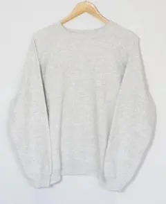 80s 90s ブランク　USA 無地　ヘザーグレー　ラグランスウェット　L程度