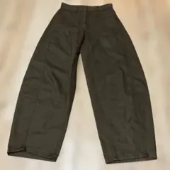 ZARA ワイドレッグパンツ オリーブグリーン