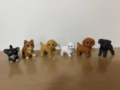 犬と猫のミニチュアフィギュア 6体セット