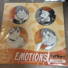 ハイキュー!!　缶バッジ4個セット　EMOTIONS　日向翔陽