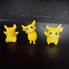 ポケモン ピカチュウ ミニフィギュア 3体セット レトロ