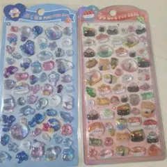 うるちゅるPOPSEAL、ぷくぷくシール　2枚セット