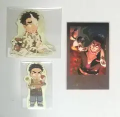 鬼滅の刃 悲鳴嶼行冥 柱ダイニング お楽しみくじ チェキ&ステッカー 3点セット