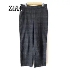 ZARA BASIC カジュアルパンツ グレー系 S M相当 ウエストゴム