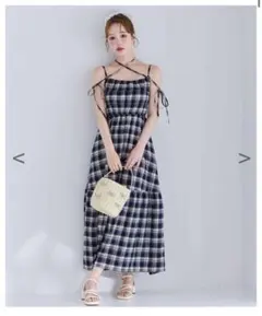 シャーリングキャミワンピース