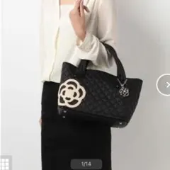 完売品‼️クレイサス キルティング トートバッグ ブラック チャーム付き