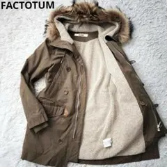 【希少 極暖】FACTOTUM モッズコート ミリタリー ファー ボア フード