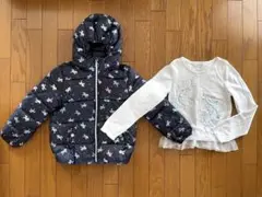 美品⭐︎2着セット　H&M ジャケット　ニット　ユニコーン　スパンコール　130
