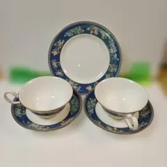 美品❤️ウェッジウッド❤️ブルーサイアム❤️カップ＆ソーサー他　カルテット　2セット 美品❤️ウェッジウッド❤️ブルーサイアム❤️カップ＆ソーサー他