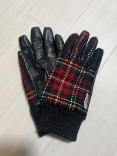 ハリスツイード 手袋 レディース スマホ対応 黒・赤 Harris Tweedのサムネイル