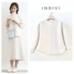 美品✴︎INDIVI インディヴィ ダンボールジャージトップス プルオーバー 05