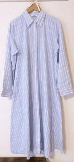 ユニクロ　ストライプシャツワンピース