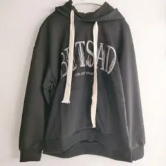 フード付きパーカー スポーツ トレーナー 長袖 ブラック Мサイズ