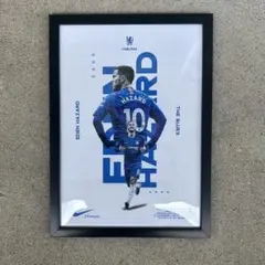 エデン・アザール チェルシー フレーム付きポスター　A4 HAZARD