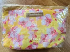 タイ航空ビジネスクラス JIM THOMPSONアメニティ 黄色 旅行用ポーチ