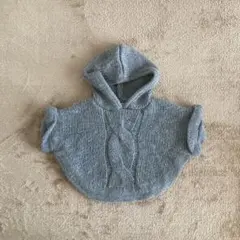 ZARABABY ザラベイビー　フード付きニットポンチョ　95