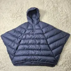 【良品】ノースフェイス ピローチョ ダウン ポンチョ ネイビー L