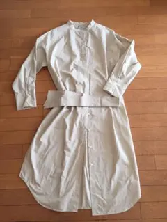 nano UNIVERSE シャツワンピース ベルト付き