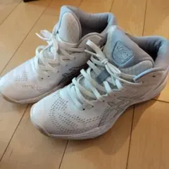 ASICS バスケットボールシューズ ハイカット ホワイト/グレー　24,5cm