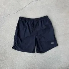 希少◎ヴィンテージ古着90s 00sテックナイロンスイムショーツY2KネイビーM