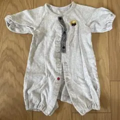 グレー ネクタイ風　ロンパース