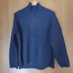 UNIQLO　ユニクロ　スフレヤーンハイネックセーター　 ブルー　Mサイズ