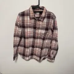 UNIQLO Mサイズ チェック柄長袖シャツ