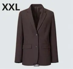 ユニクロ　UNIQLO 名作テーラードジャケットダークブラウン／XXL