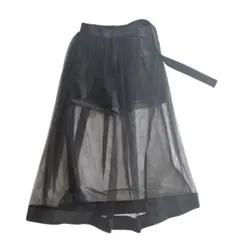 デニムショートパンツ チュールスカート セット