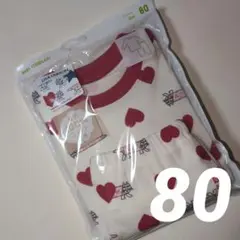 UNIQLO ベビーパジャマ ハート柄 80cmコットン