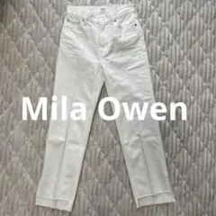 Mila Owen 裾段差テーパードデニムパンツ【ウォッシャブル】