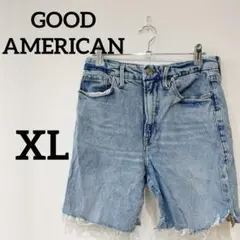 美品✨GOOD AMERICAN デニムショートパンツ ダメージ加工