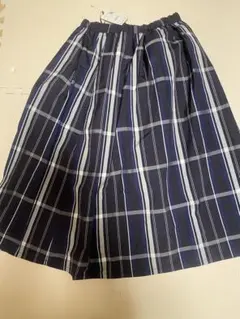 新品、未使用品　クロコダイル　チェック柄フレアスカート