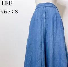 リー ロング ミモレ丈 カジュアル ジーンズ フェミニン デニムフレアスカート